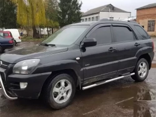 Пороги бічні Kia Sportage II (JE; 04-10) - труби 2