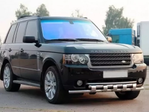 Защита передняя Range Rover III Vogue (L322; 02-12) - труба с зубьями 2