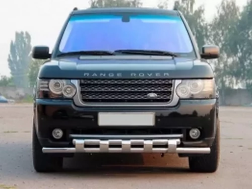 Защита передняя Range Rover III Vogue (L322; 02-12) - труба с зубьями 3