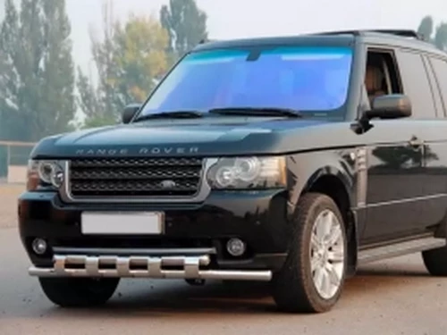 Защита передняя Range Rover III Vogue (L322; 02-12) - труба с зубьями 4