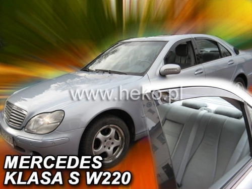 Дефлекторы окон Mercedes S W220 (98-05) Short - Heko (вставные) 4