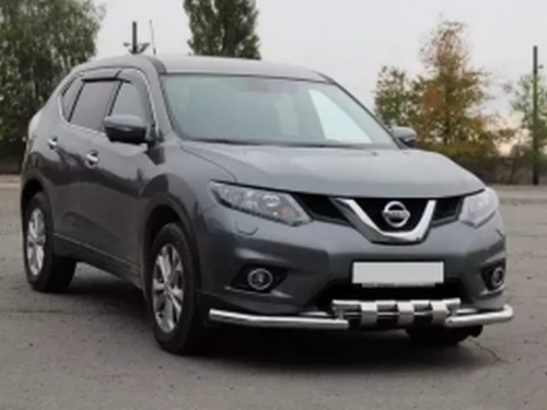 Захист передній Nissan X-Trail III (T32; 14-21) - труба із зубцями 2