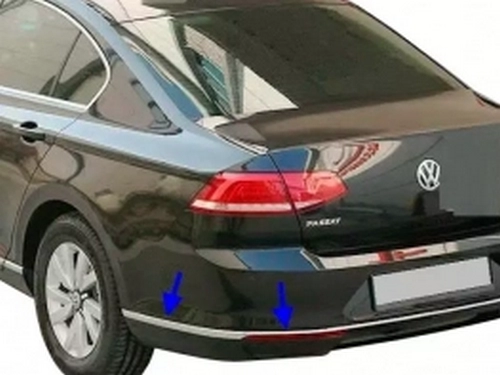 Хром молдинг заднього бампера VW Passat B8 (3G; 15-22) Седан, Універсал 1