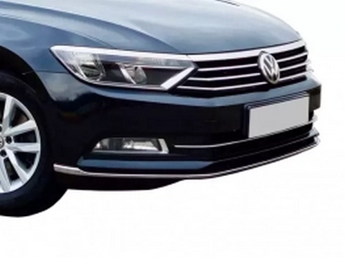 Хром накладки на передній бампер VW Passat B8 (3G; 15-19) 6