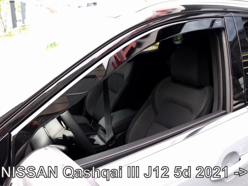 Дефлектори вікон Nissan Qashqai III (J12; 21-) - Heko (вставні) 3