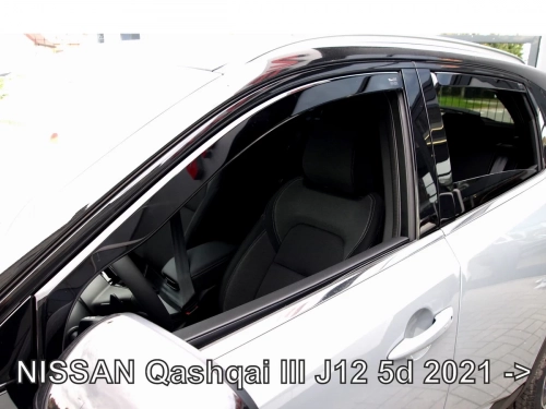 Дефлектори вікон Nissan Qashqai III (J12; 21-) - Heko (вставні) 4