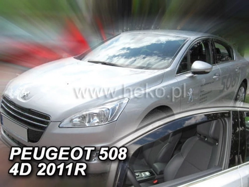 Дефлектори вікон Peugeot 508 I (W23; 10-18) Седан - Heko (вставні) 3