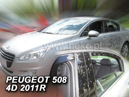 Дефлектори вікон Peugeot 508 I (W23; 10-18) Седан - Heko (вставні) 4