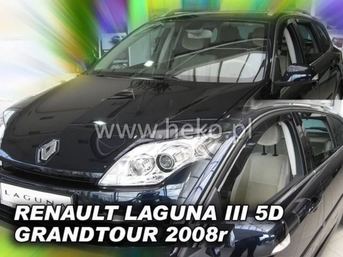 Дефлектори вікон Renault Laguna III (X91; 08-15) Універсал - Heko (вставні) 4