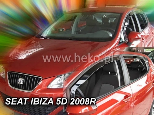 Дефлектори вікон Seat Ibiza IV (6J; 08-17) 5D Хетчбек - Heko (вставні) 4