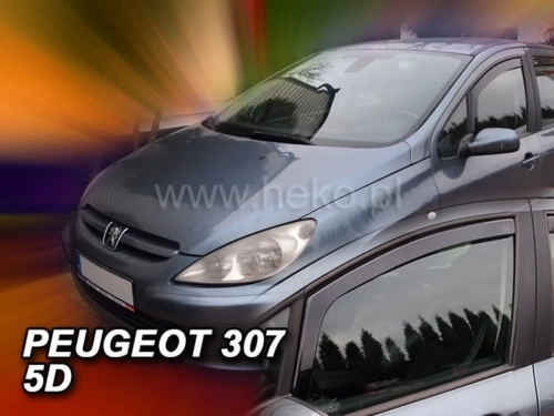 Дефлектори вікон Peugeot 307 (01-08) Хтб, Седан - Heko (вставні) 3