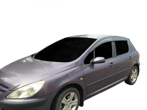 Дефлектори вікон Peugeot 307 (01-08) Хетчбек - Sunplex (накладні) 4