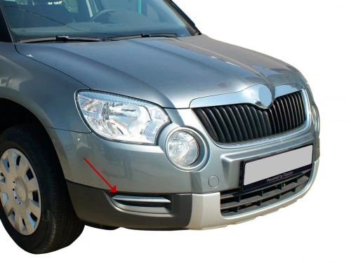 Хром на ребра протитуманок Skoda Yeti (09-13) 4