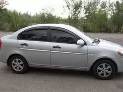 Дефлектори вікон Hyundai Accent III (MC; 06-10) Sedan - Hic (накладні) 4