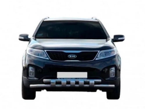 Захист передній Kia Sorento II (XM; 13-15) - подвійна труба зубцями 3