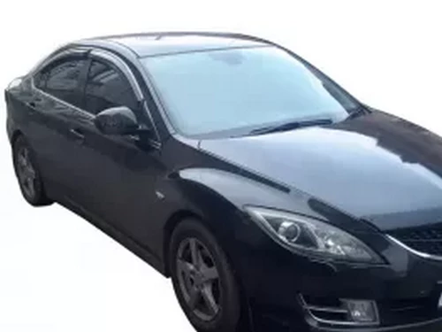 Дефлектори вікон Mazda 6 II (GH; 07-12) Sedan - Hic (з хром молдингом) 4