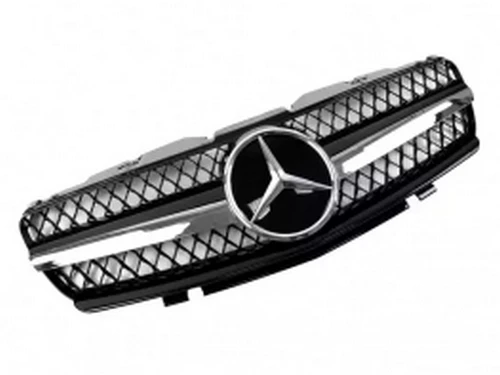 Решітка Mercedes SL R230 (01-06) - SL стиль (чорна) 1