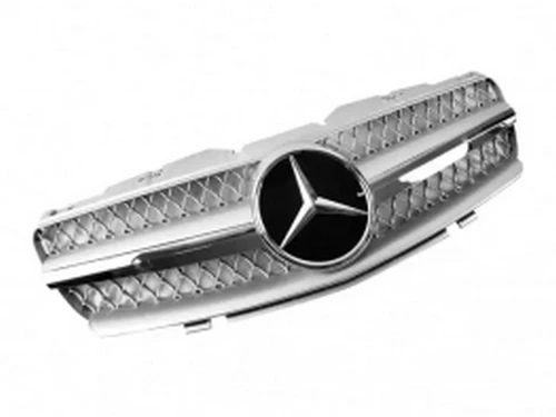 Решітка Mercedes SL R230 (01-06) - SL стиль (срібна) 1