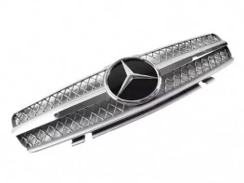 Решітка Mercedes SL R230 (01-06) - SL стиль (срібна) 3