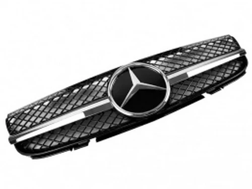 Решітка Mercedes SL R230 (06-08) рестайлінг - SL стиль (чорна) 2