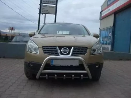 Кенгурятник Nissan Qashqai I (J10; 07-13) - с грилем 2