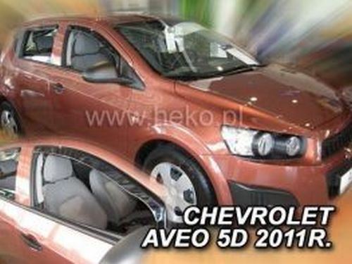 Дефлектори вікон Chevrolet Aveo T300 (11-20) Hatchback - Heko (вставні) 3