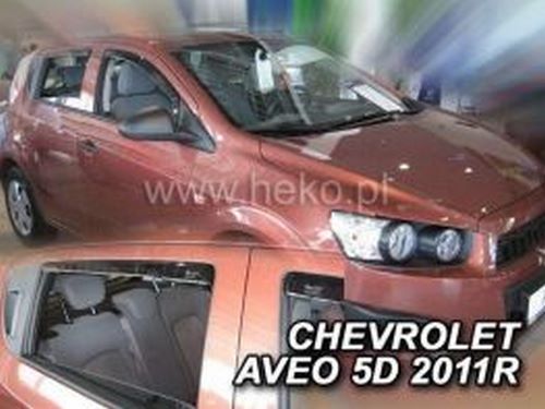 Дефлектори вікон Chevrolet Aveo T300 (11-20) Hatchback - Heko (вставні) 4