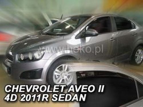 Дефлектори вікон Chevrolet Aveo T300 (11-20) Sedan - Heko (вставні) 3