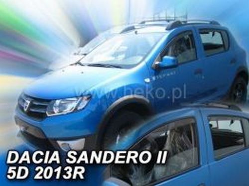 Дефлектори вікон Dacia Sandero II (B52; 13-20) - Heko (вставні) 4