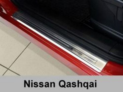 Накладки на пороги Nissan Qashqai I (J10; 07-13) - Avisa 2