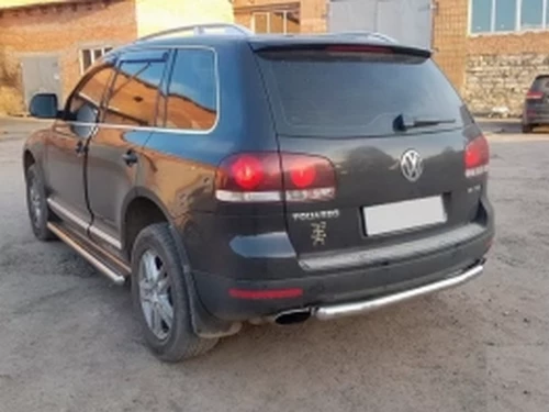 Защита задняя VW Touareg I (7L; 02-10) - труба прямая 2