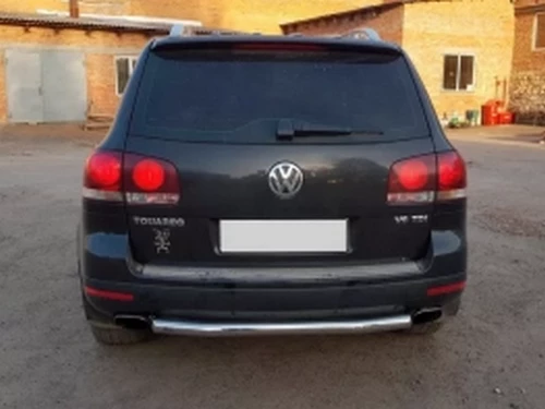 Защита задняя VW Touareg I (7L; 02-10) - труба прямая 3