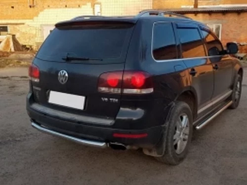 Защита задняя VW Touareg I (7L; 02-10) - труба прямая 4