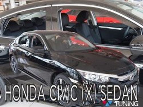 Дефлектори вікон Honda Civic 10 (16-21) Sedan - Heko (вставні) 3