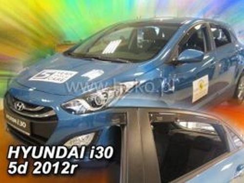 Дефлектори вікон Hyundai i30 (GD; 12-17) Htb - Heko (вставні) 4