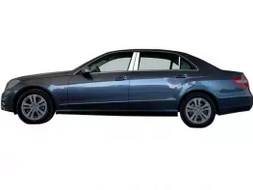 Хром молдинги дверних стійок Mercedes E W212 (09-16) Sedan 4