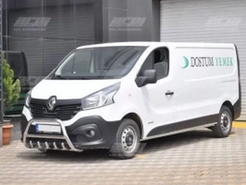 Кенгурятник Renault Trafic III (14-) - з грилем 4