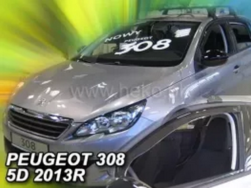 Дефлектори вікон Peugeot 308 II (T9; 13-21) Htb - Heko (вставні) 4