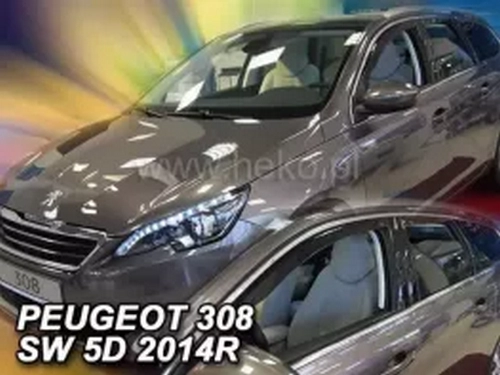 Дефлектори вікон Peugeot 308 II (T9; 14-21) SW - Heko (вставні) 3