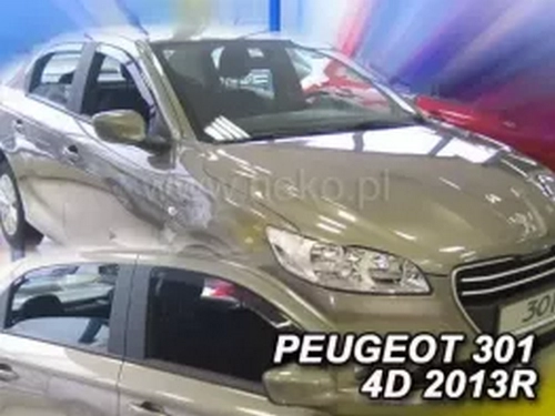 Дефлектори вікон Peugeot 301 (12-) - Heko (вставні) 3