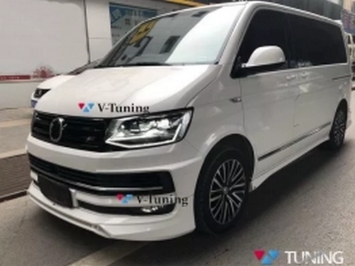 Накладка на передній бампер VW T6 (15-19) - ABT стиль 6