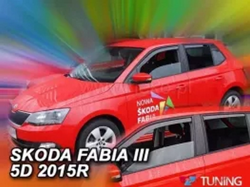 Дефлектори вікон Skoda Fabia III (NJ; 14-21) - Heko (вставні) 3