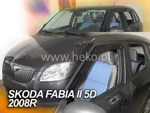 Дефлекторы окон Skoda Fabia II (5J; 08-14) Универсал - Heko (вставные) 4