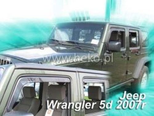 Дефлекторы окон Jeep Wrangler (JK; 07-17) 3D/5D - Heko (вставные) 3