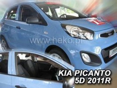 Дефлекторы окон KIA Picanto II (TA; 11-17) 5D - Heko (вставные) 3