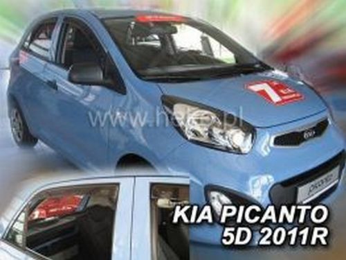 Дефлекторы окон KIA Picanto II (TA; 11-17) 5D - Heko (вставные) 4