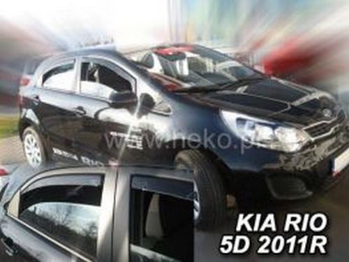 Дефлектори вікон KIA Rio III (11-17) 5D HB - Heko (вставні) 4