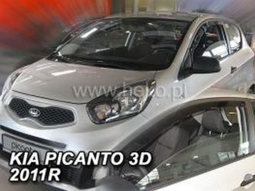 Дефлекторы окон KIA Picanto II (TA; 11-17) 3D - Heko (вставные) 3