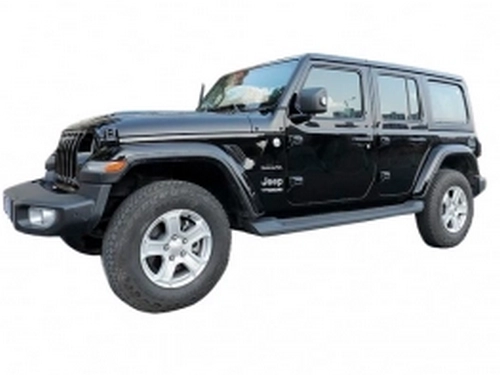 Пороги бічні Jeep Wrangler JL (18-) 2D/4D - OEM (чорні) 7