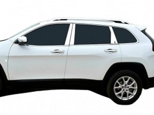 Хром молдинги дверных стоек Jeep Cherokee V (KL; 14-) 4